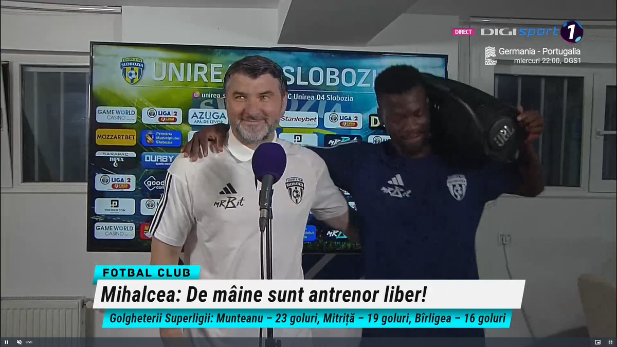 Adrian Mihalcea, întrerupt de jucători la flash interviu