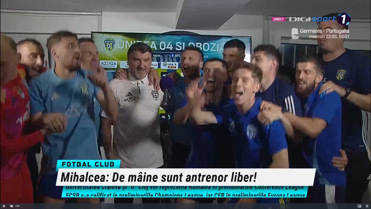 Adrian Mihalcea, întrerupt de jucători la flash interviu