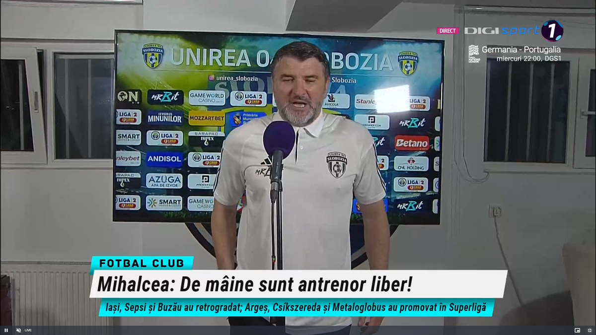 Adrian Mihalcea, întrerupt de jucători la flash interviu