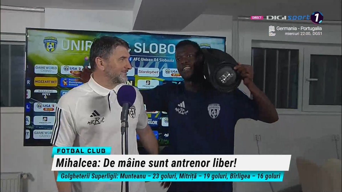 Adrian Mihalcea, întrerupt de jucători la flash interviu