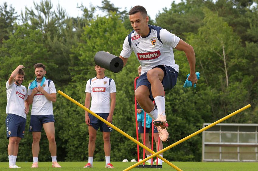 Cătălin Cîrjan, la antrenamentul României U21 de astăzi, 02.06.2025 // foto: Ionuț Iordache (GSP)