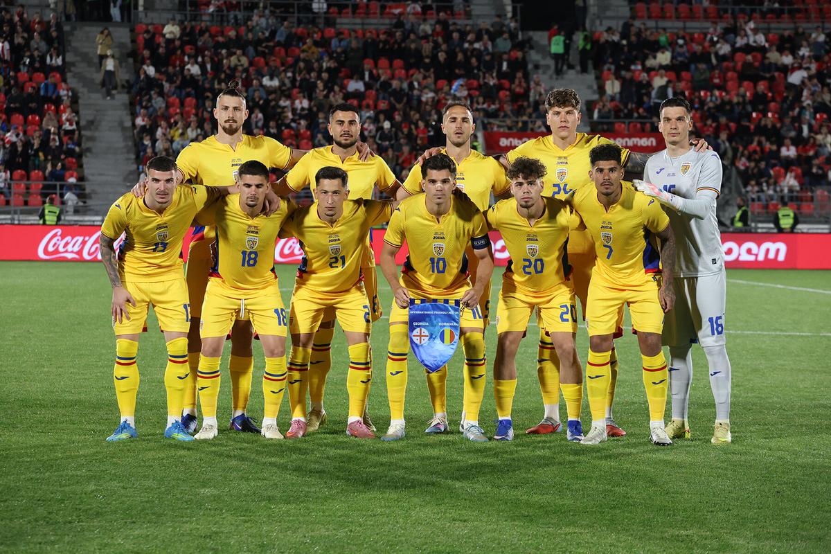 Imagini de meci din amicalul Georgia - România