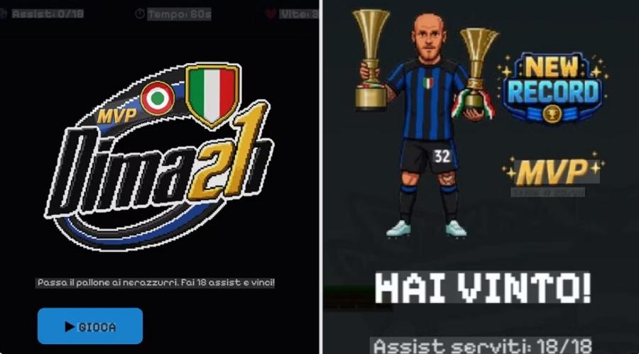 Așa arată ecranul de start al minijocului video Dimash21 Starul lui Cristi Chivu și-a lansat un joc video online » „Încearcă să-ți servești coechipierii!”
