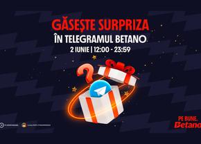 Ai o surpriză pe noul canal de Telegram Betano!