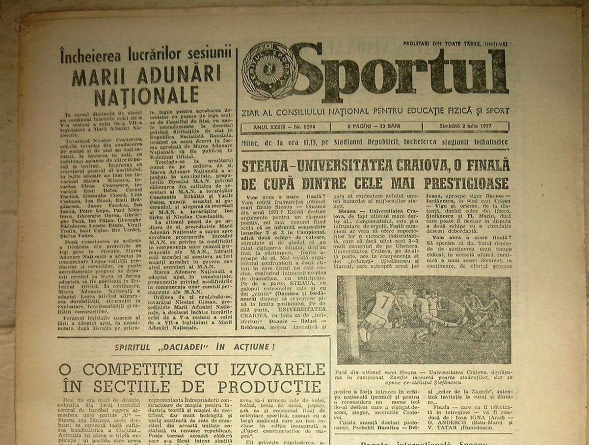 RETRO GSP. 43 de ani de când Craiova cucerea prima Cupă, la finalul unui sezon plin de scandaluri și de meciuri suspecte