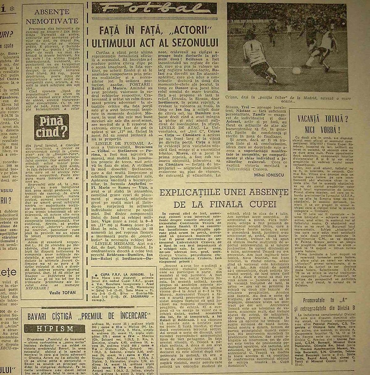 RETRO GSP. 43 de ani de când Craiova cucerea prima Cupă, la finalul unui sezon plin de scandaluri și de meciuri suspecte