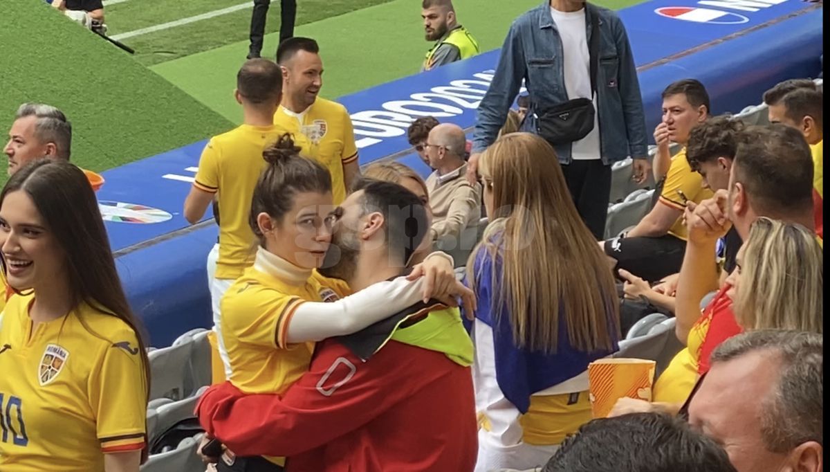Kira Hagi, surprinsă în brațele iubitului ei la România - Olanda, foto: GSP