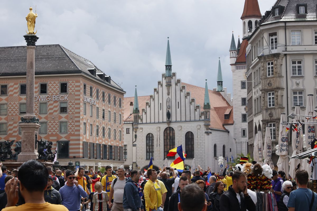 Fanii români fac spectacol la Munchen / România - Olanda, 02.07.2024