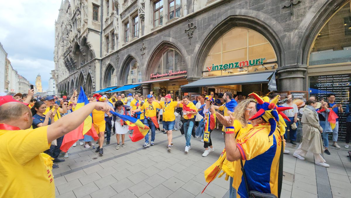Fanii români fac spectacol la Munchen / România - Olanda, 02.07.2024