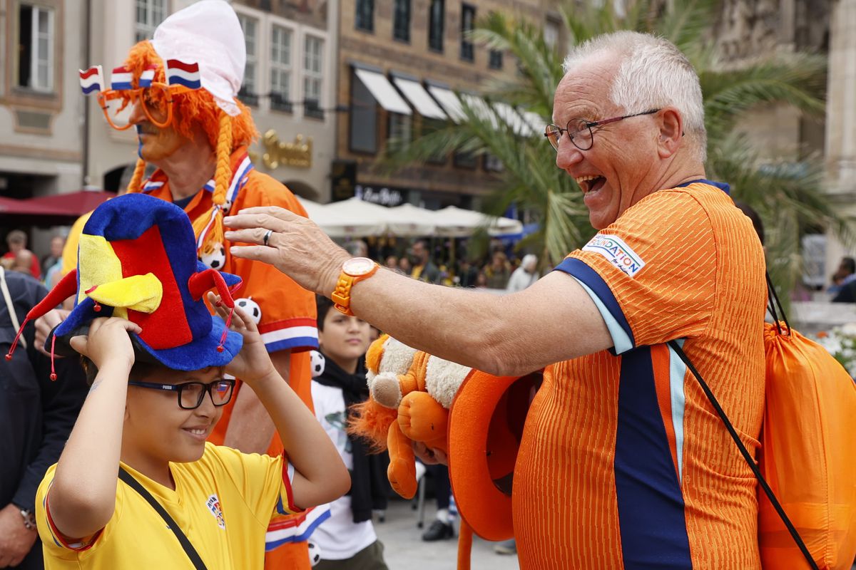 Fanii români fac spectacol la Munchen / România - Olanda, 02.07.2024