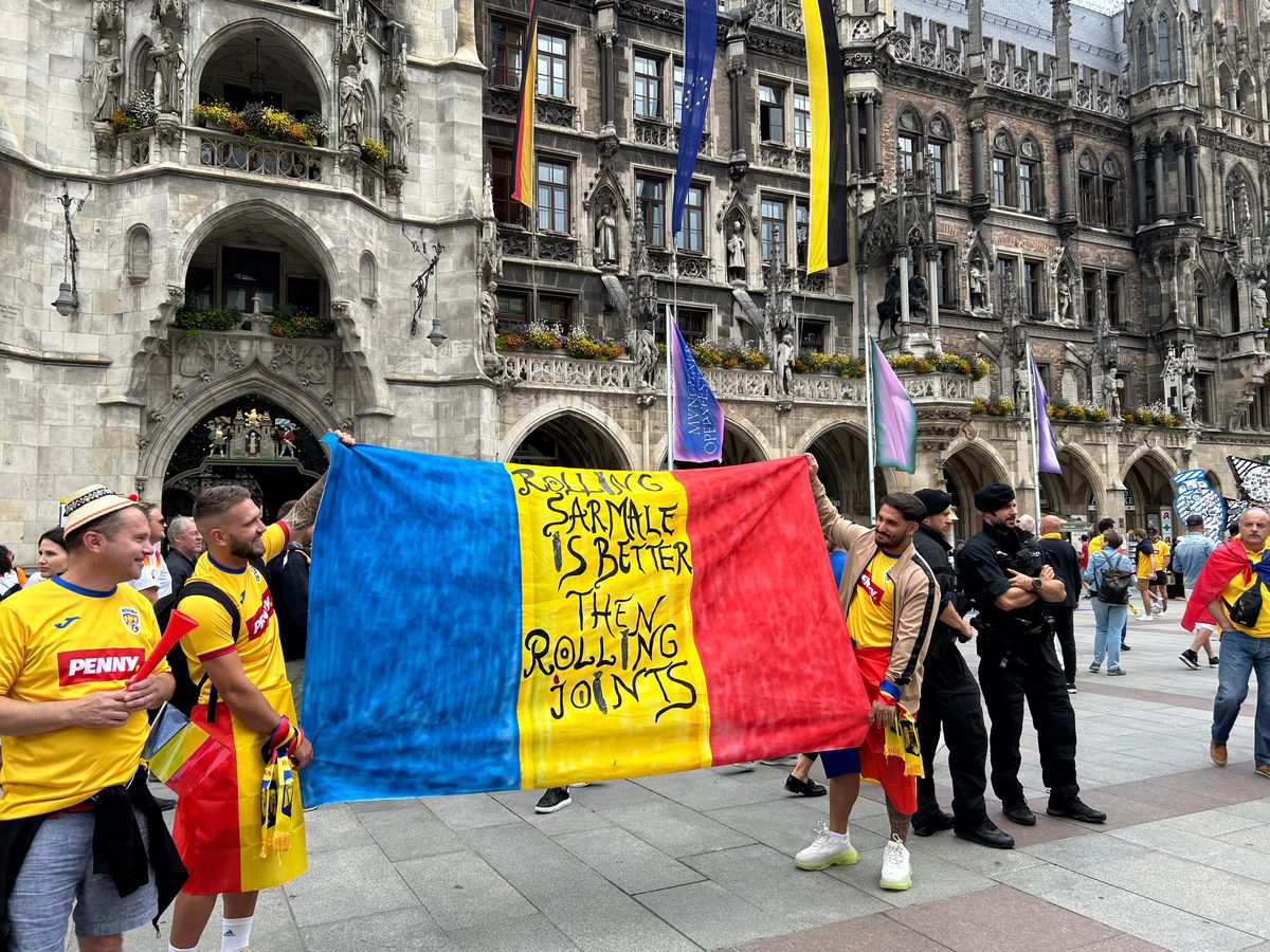 Fanii români fac spectacol la Munchen / România - Olanda, 02.07.2024