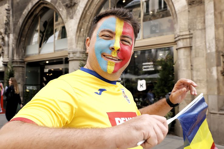Fanii români fac spectacol la Munchen înaintea meciului cu Olanda / Foto: Cristian Preda (GSP.ro)
