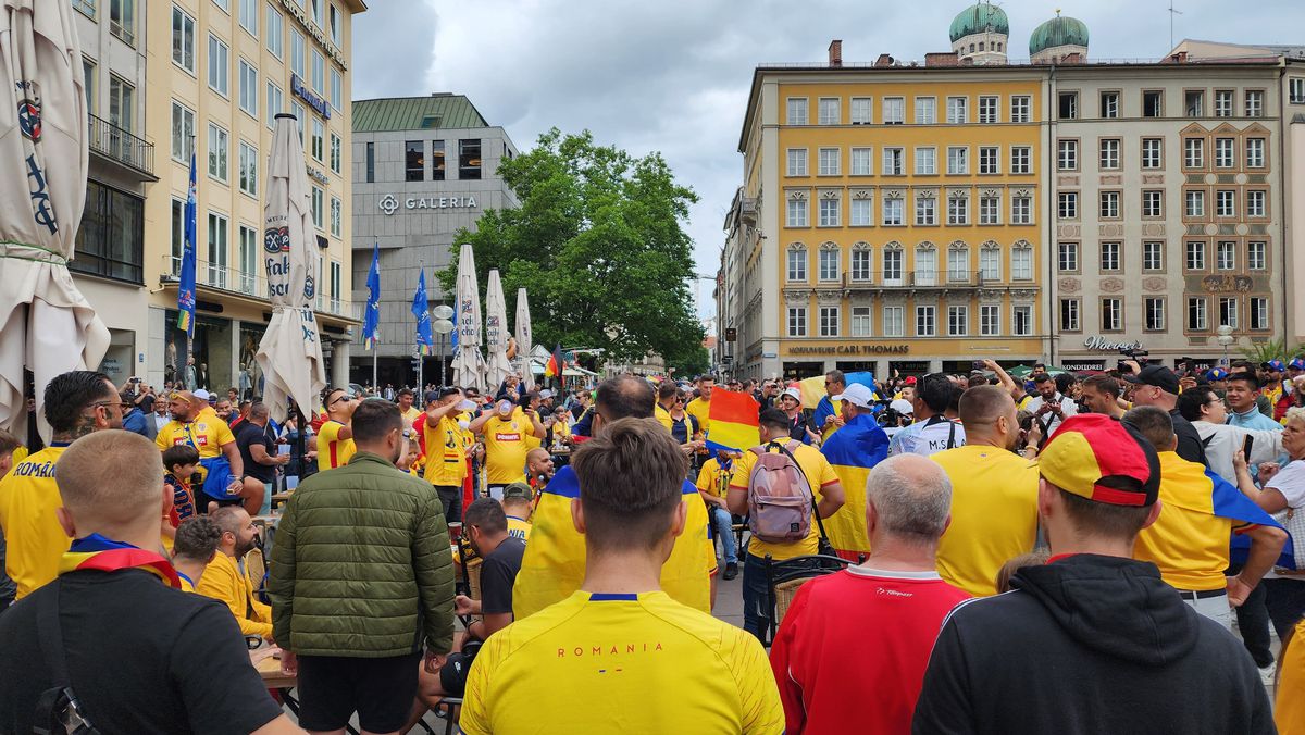 Fanii români fac spectacol la Munchen / România - Olanda, 02.07.2024