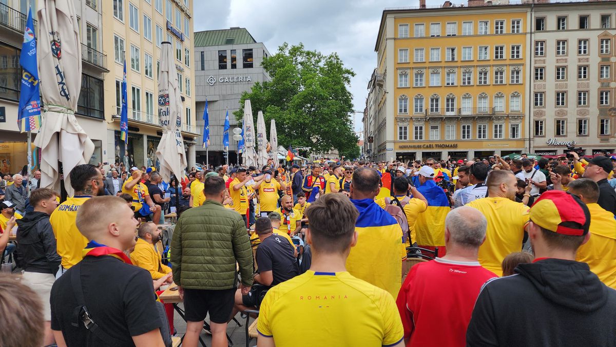 Fanii români fac spectacol la Munchen / România - Olanda, 02.07.2024