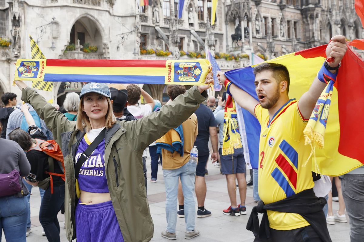 Fanii români fac spectacol la Munchen / România - Olanda, 02.07.2024