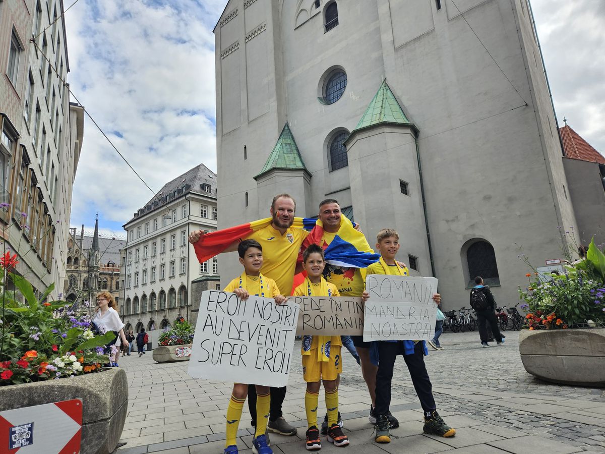 Piele de găină! Atmosferă senzațională creată de fanii „tricolorilor” » Momentul intonării imnului României a zguduit Munchenul