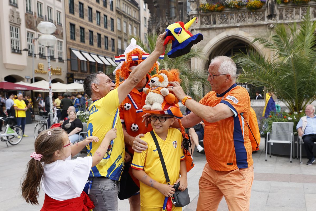 Fanii români fac spectacol la Munchen / România - Olanda, 02.07.2024