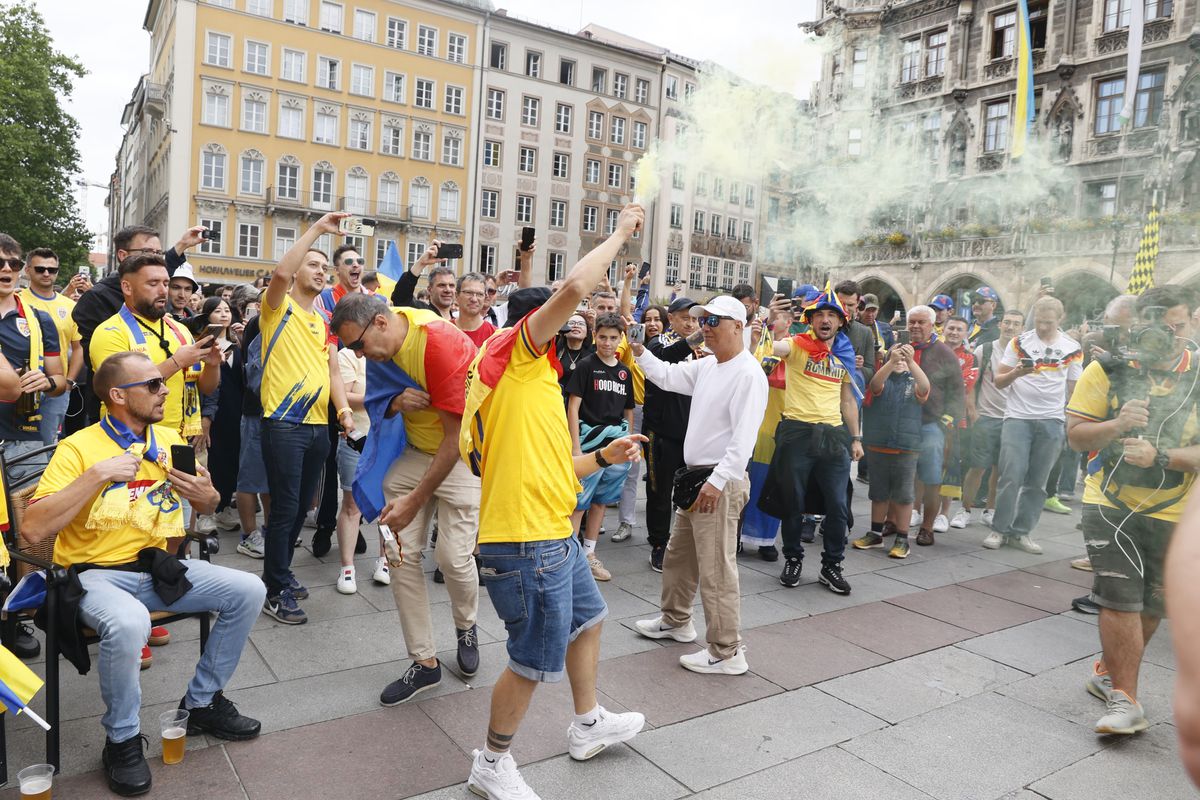 Fanii români fac spectacol la Munchen / România - Olanda, 02.07.2024