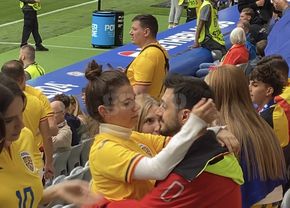 Scene romantice în tribunele Allianz Arena » Love is in the air: Kira Hagi, surprinsă în brațele iubitului ei