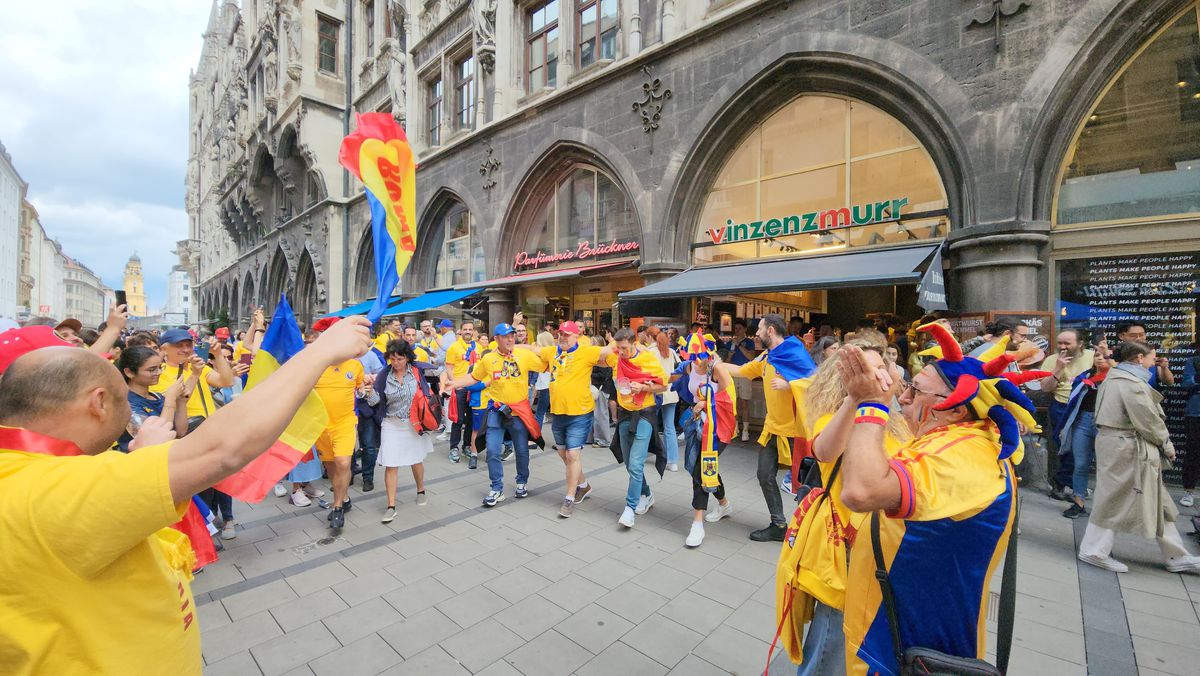 Fanii români fac spectacol la Munchen / România - Olanda, 02.07.2024