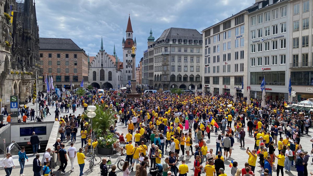 Fanii români fac spectacol la Munchen / România - Olanda, 02.07.2024