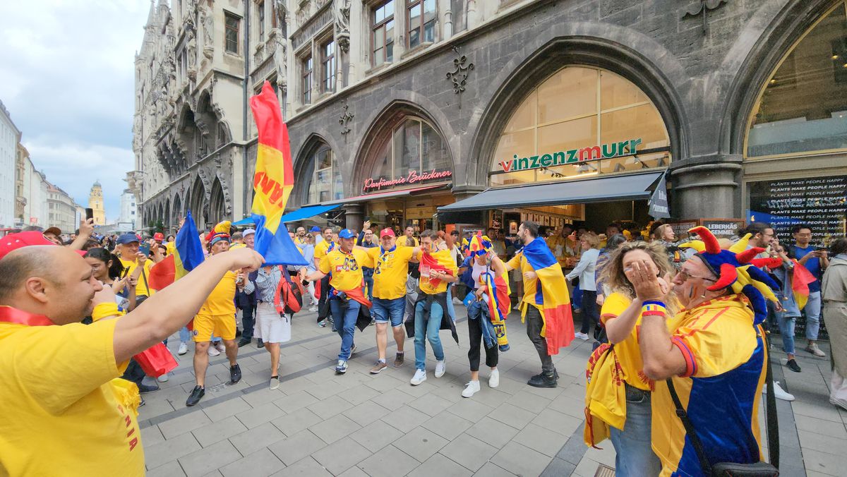 Fanii români fac spectacol la Munchen / România - Olanda, 02.07.2024