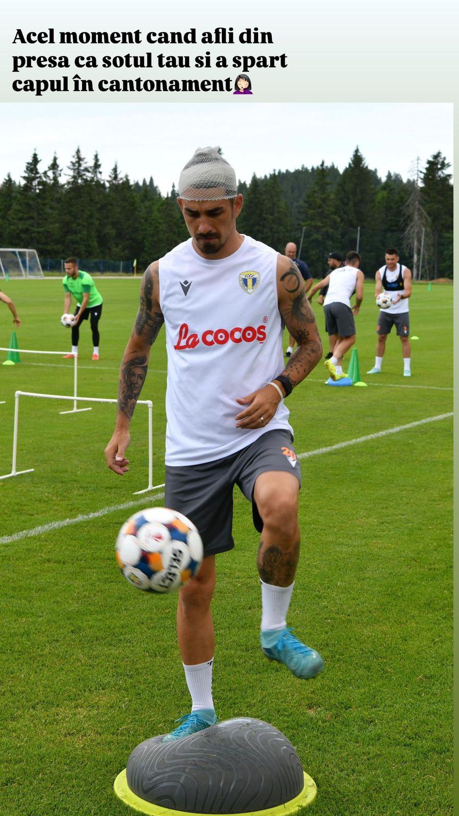Sursă foto: Instagram Andreea Hanca Soția fotbalistului din Superliga, postare curioasă după întâmplarea din cantonament: „Acel moment când afli din presă că soțul tău...”