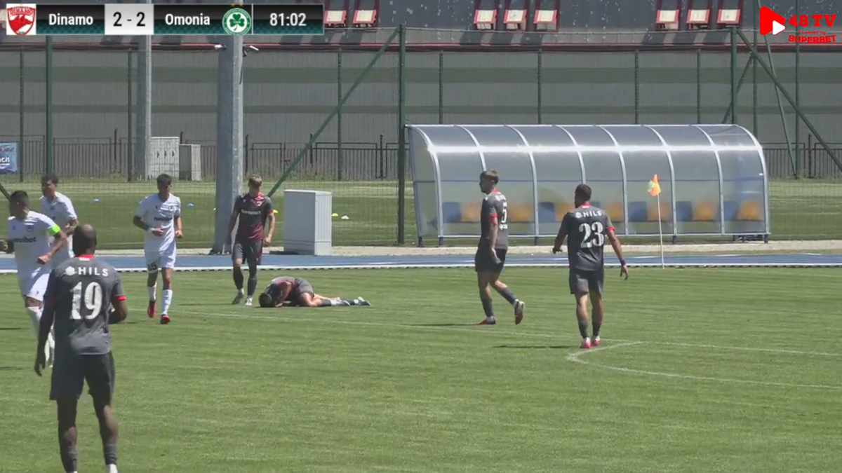 Antonio Bordușanu s-a accidentat în amicalul dintre Dinamo și Omonia