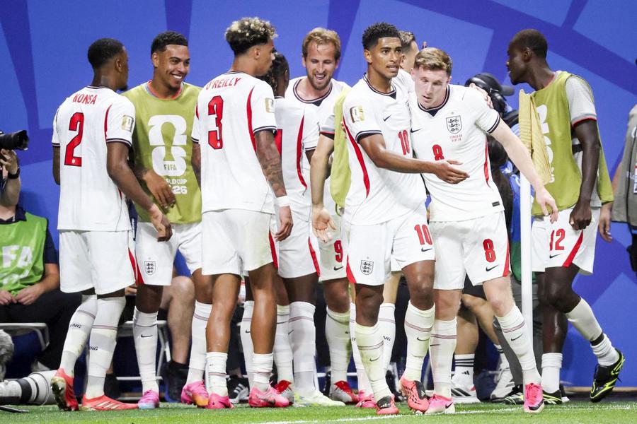 Anglia s-a calificat în optimile CM 2026 după ce a învins-o pe RD Congo, scor 2-1 // FOTO: Imago Images Englezii, cu capul în nori! » De ce se tem jucătorii lui Tuchel înaintea confruntării cu Mexic de pe „Azteca”