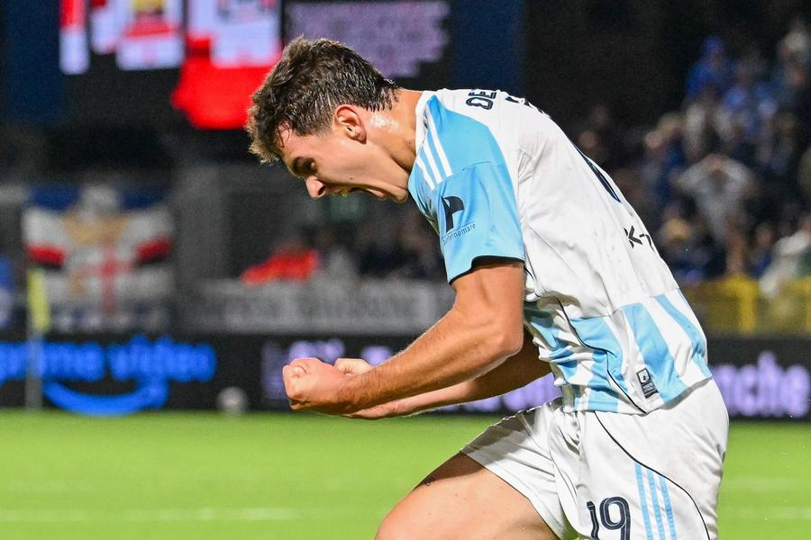 Alessandro Debenedetti, în tricoul lui Virtus Entella. Foto: Imago Rapid, aproape de un atacant atipic » A ajuns vârf din întâmplare și nu este obsedat de goluri