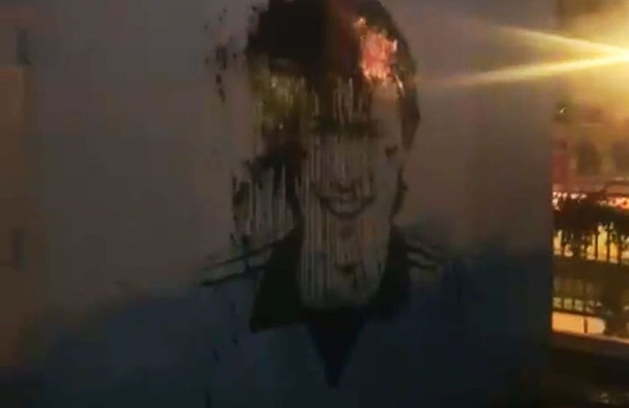 Muralul lui Sorin Cârțu, vandalizat de fanii lui FC U