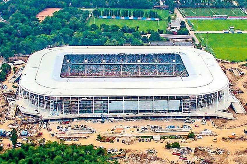 Așa ar putea arăta stadionul Steaua după montarea gazonului // foto: Instagram @ steauaofficial