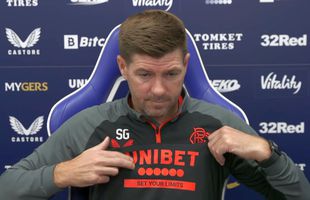 Steven Gerrard, show cu jurnaliștii suedezi înainte de Malmo - Rangers, din Liga Campionilor: „E unul pe tricoul meu, uită-te acolo”