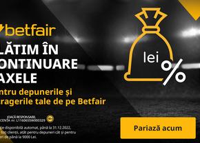 Impozitul s-a mărit, dar Betfair îți plătește toate taxele până la sfârșitul anului