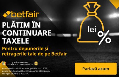 Impozitul s-a mărit, dar Betfair îți plătește toate taxele până la sfârșitul anului