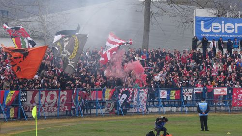 Fanii lui Dinamo în Ardeal în primăvară, la deplasarea de la Dej