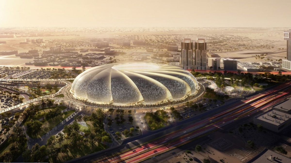 Proiectul SF saudit va înghiți sute de miliarde $ » Stadion futurist, situat la 350 metri de sol, accesibil cu lifturi ultrarapide și vehicule fără șofer + Neom răsare în orașul de 170 km ce acum nu există!