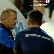 Dorinel Munteanu, nervos la finalul meciului Oțelul - Hermannstadt / FOTO: Captură TV @Prima Sport 1