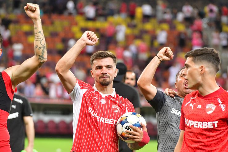 Bucuria celor de la Dinamo după victoria cu FCSB/ foto: Cristi Preda (GSP)