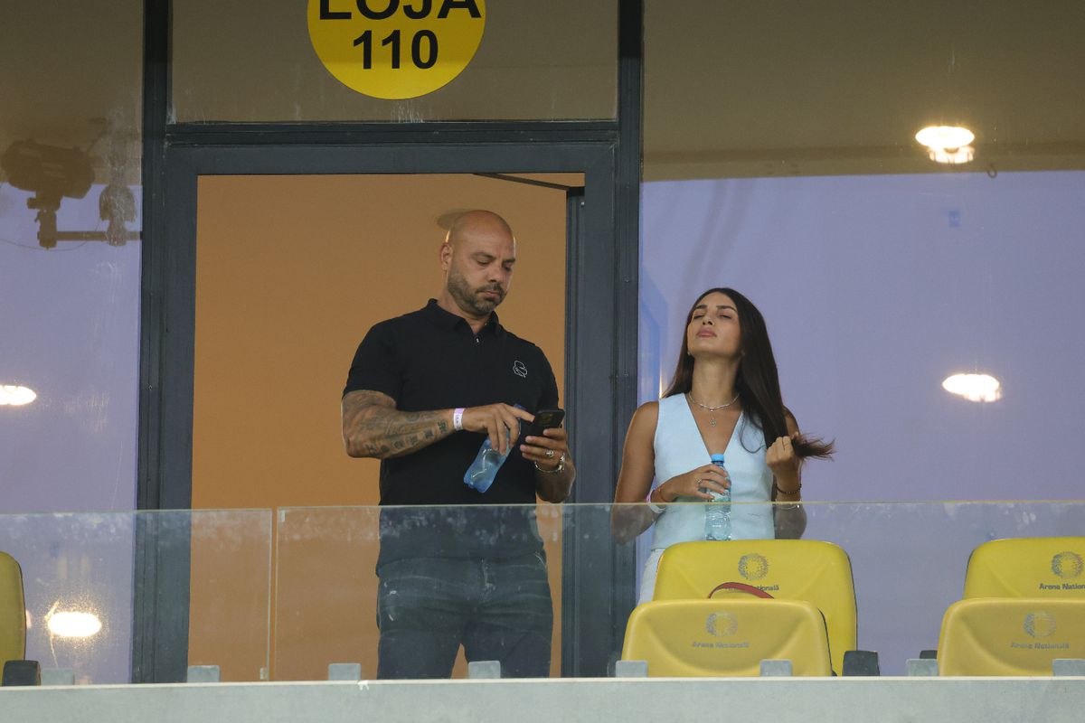 Dinamo - FCSB, derby-ul celebrităților » Giani Kiriță și iubita cu 22 de ani mai tânără, primii în loja Arenei Naționale