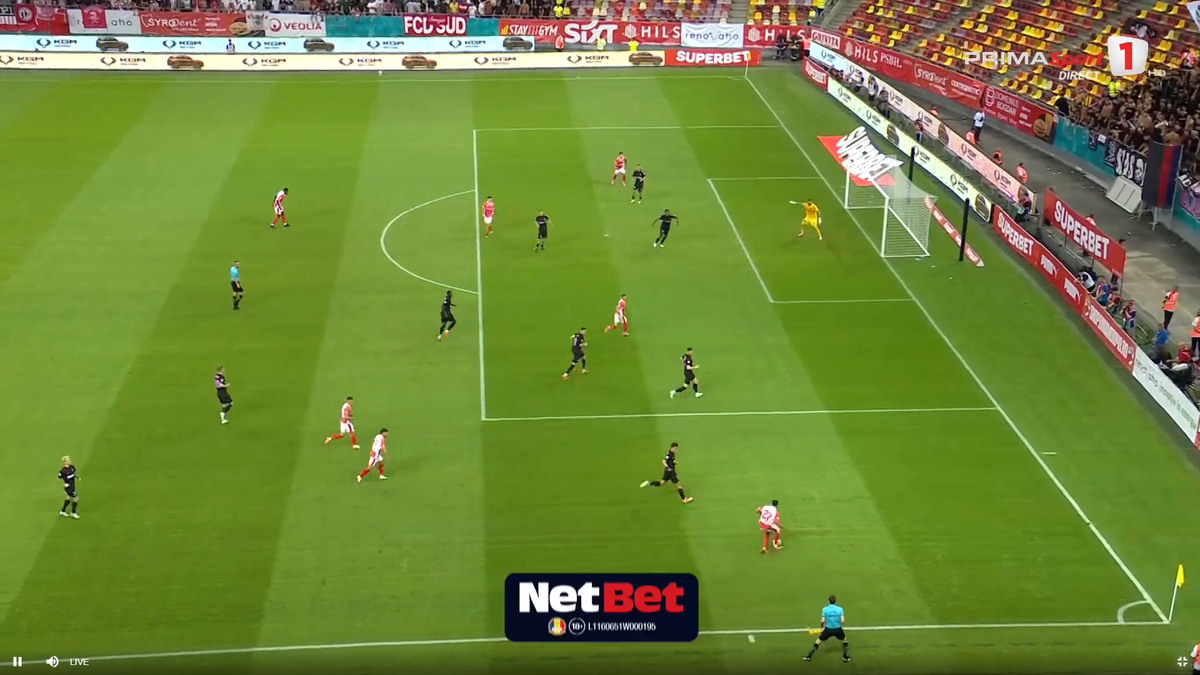 Golul marcat de Musi în poarta lui FCSB