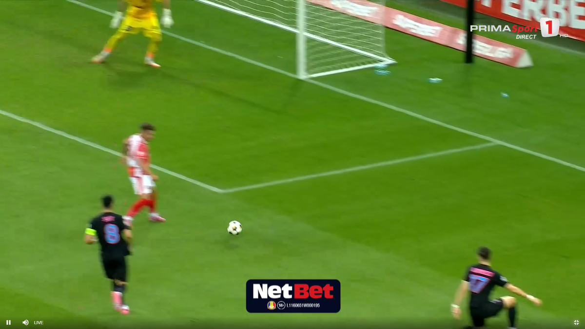 Golul marcat de Musi în poarta lui FCSB