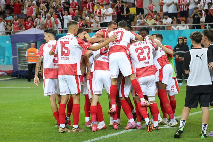 Bucuria jucătorilor lui Dinamo cu FCSB/ FOTO: Ionuț Iordache (GSP)