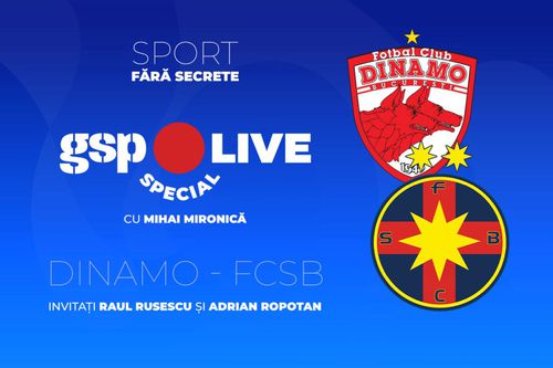 LIVE DE LA 21:00 Dinamo - FCSB » Derby de România revine: Politic, față în față cu fosta echipă! Mihai Mironică analizează la GSP Live Special alături de invitații săi