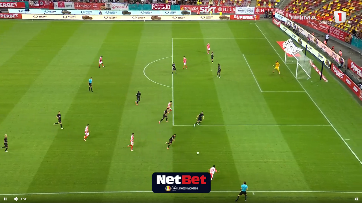 Golul marcat de Musi în poarta lui FCSB