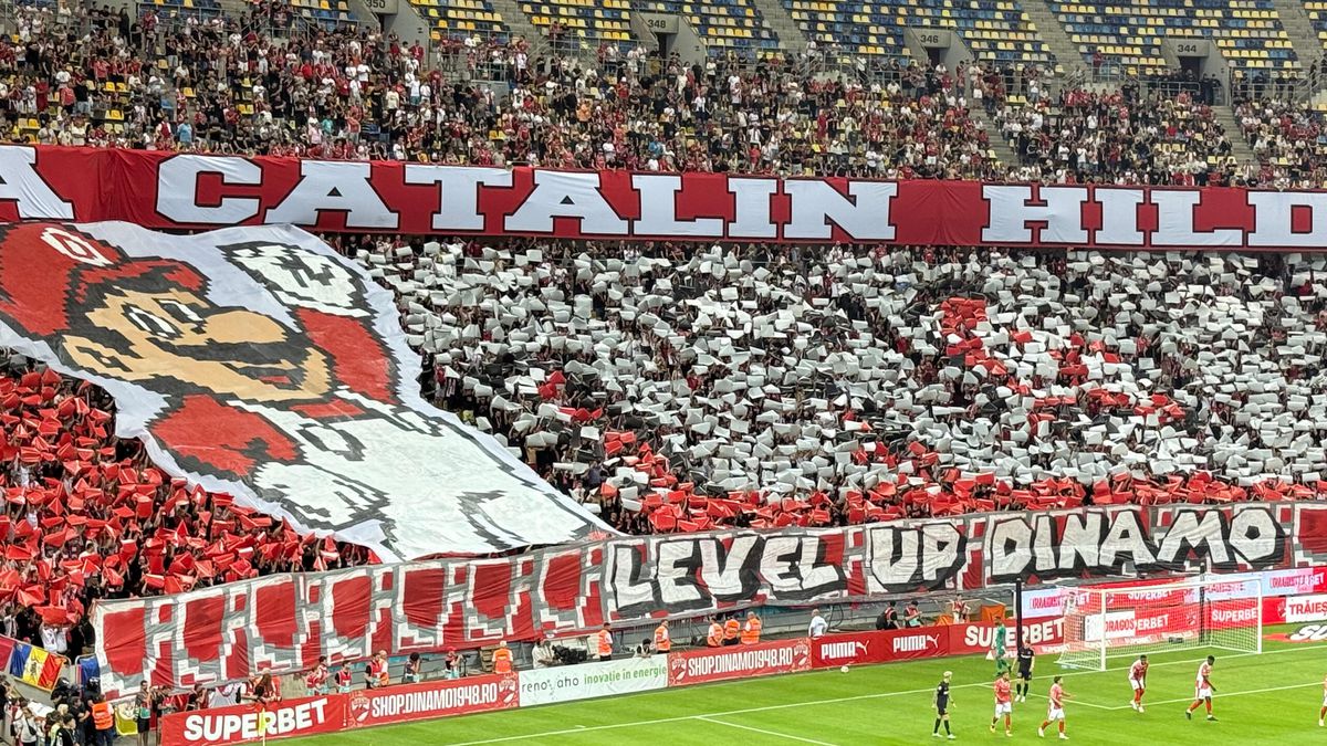 Scenografie cu bucluc în derby! Dinamoviștii n-au putut să-l miște pe „Mario”
