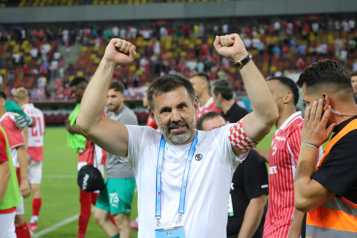 Bucuria celor de la Dinamo după victoria cu FCSB