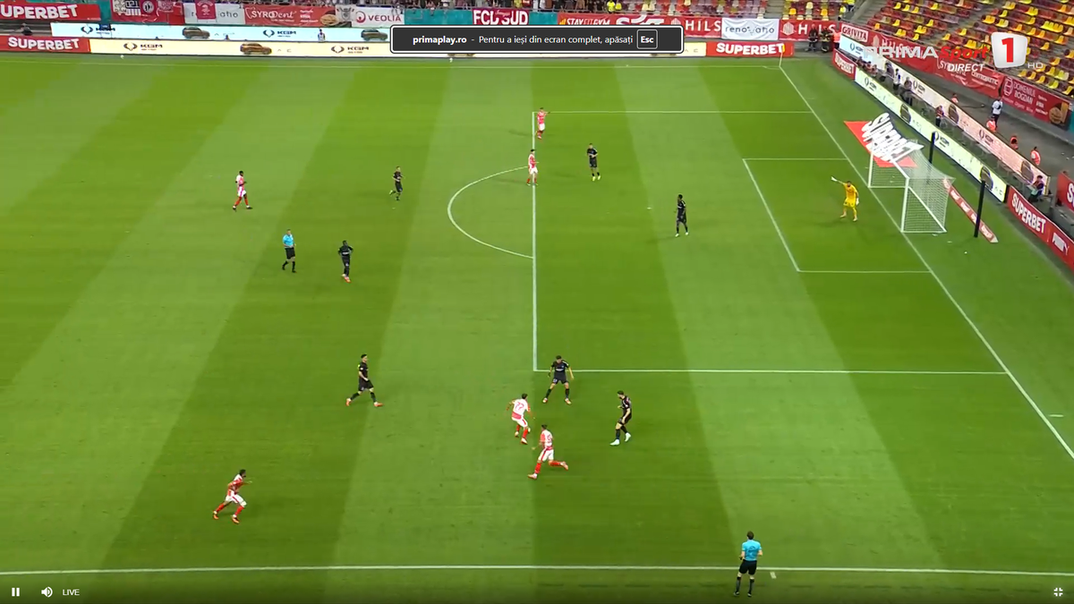 Golul marcat de Musi în poarta lui FCSB