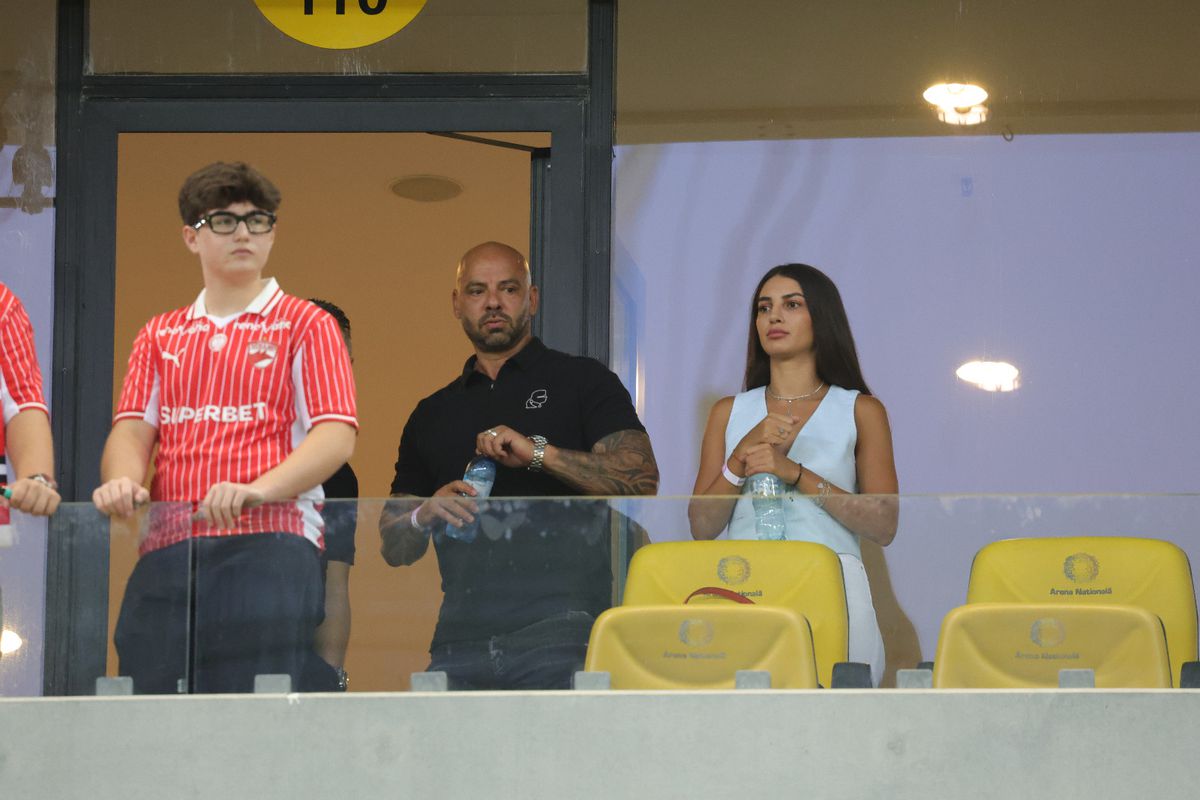 Dinamo - FCSB, derby-ul celebrităților » Giani Kiriță și iubita cu 22 de ani mai tânără, primii în loja Arenei Naționale