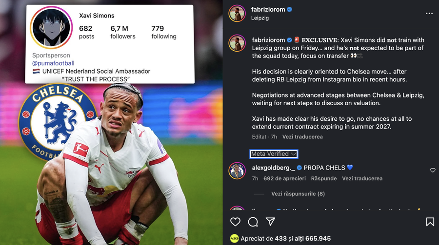 Anunțul făcut de Fabrizio Romano pe pagina sa de Instagram Ruptură între Xavi Simons și RB Leipzig » Fotbalistul olandez vrea transferul cu orice preț